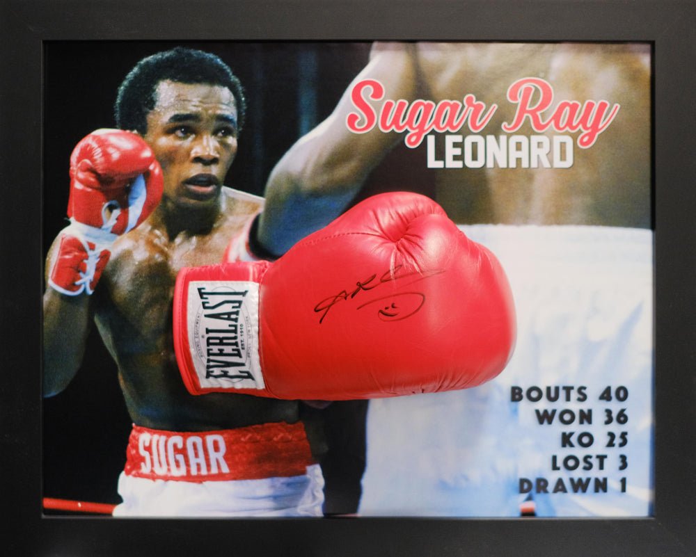 Sugar Ray Leonard Signed Glove - Memorabilia Framers Shop